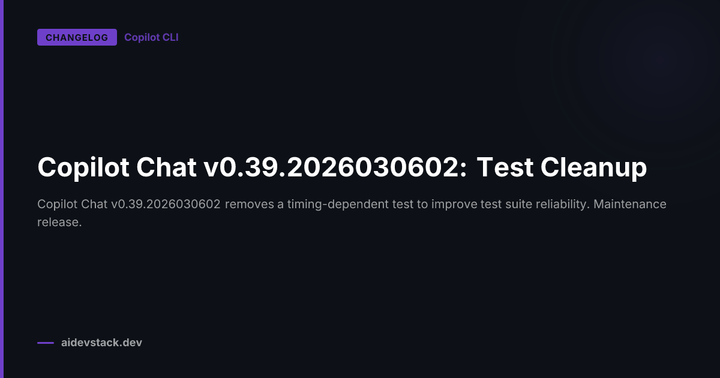 Copilot Chat v0.39.2026030602: Test Cleanup