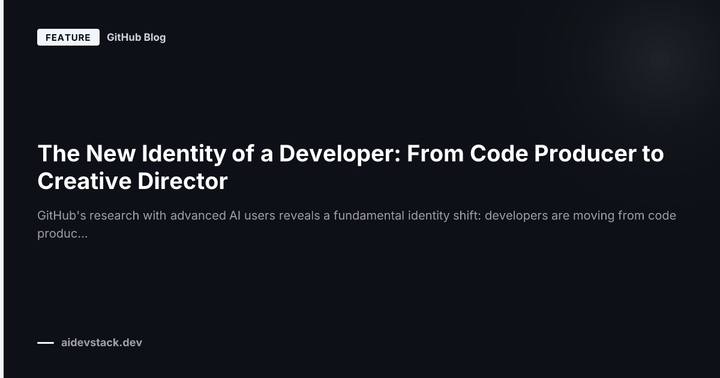The New Identity of a Developer: From Code Producer to Creative Director