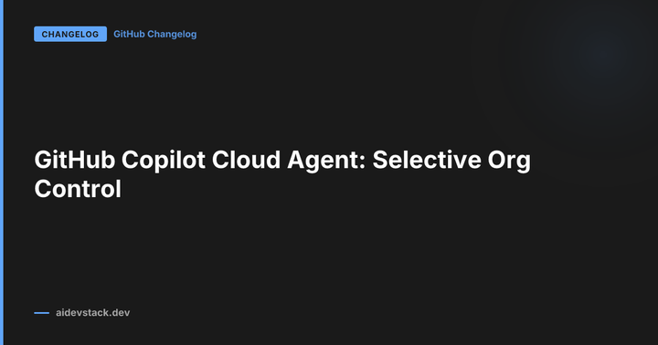 GitHub Copilot Cloud Agent: Selective Org Control