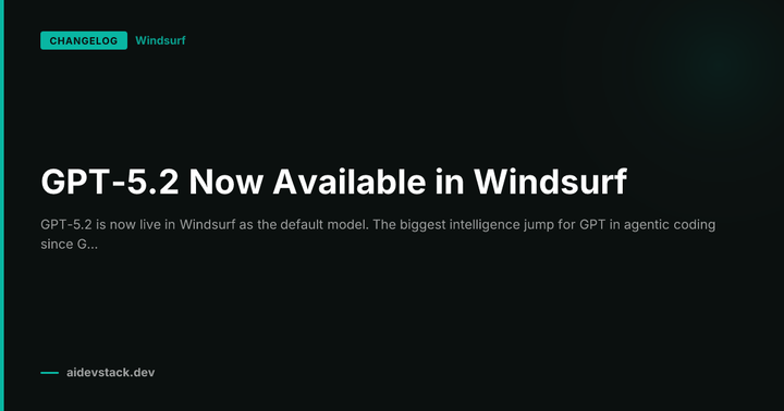 GPT-5.2 Now Available in Windsurf