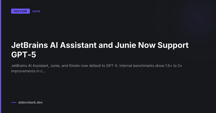 JetBrains AI Assistant and Junie Now Support GPT-5