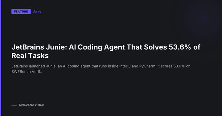 JetBrains Junie: AI Coding Agent That Solves 53.6% of Real Tasks