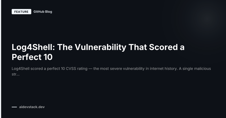 Log4Shell: The Vulnerability That Scored a Perfect 10