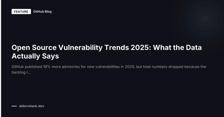 Open Source Vulnerability Trends 2025: What the Data Actually Says