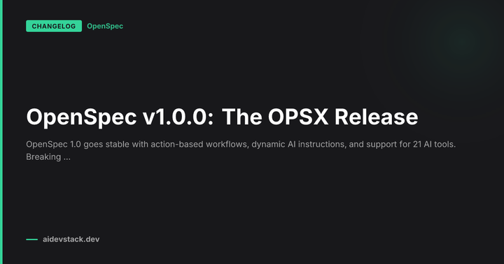 OpenSpec v1.0.0: The OPSX Release