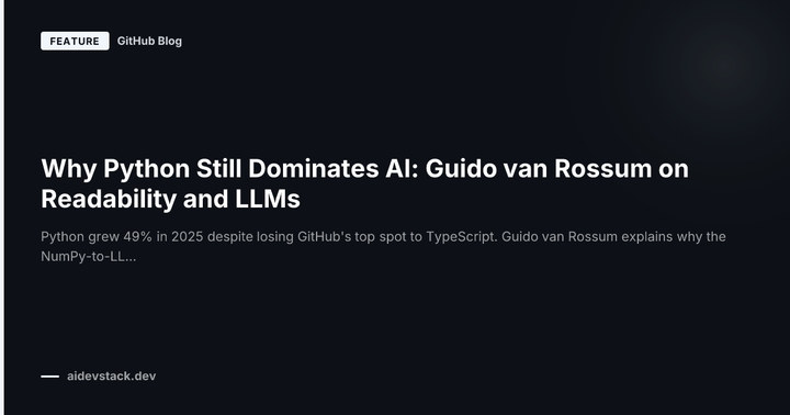 Why Python Still Dominates AI: Guido van Rossum on Readability and LLMs