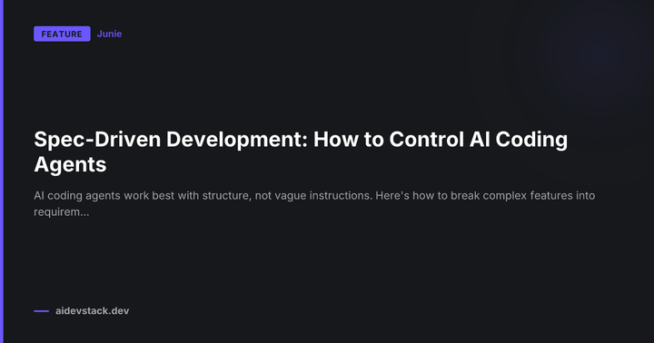 Spec-Driven Development: How to Control AI Coding Agents