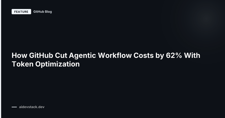 How GitHub Cut Agentic Workflow Costs by 62% With Token Optimization