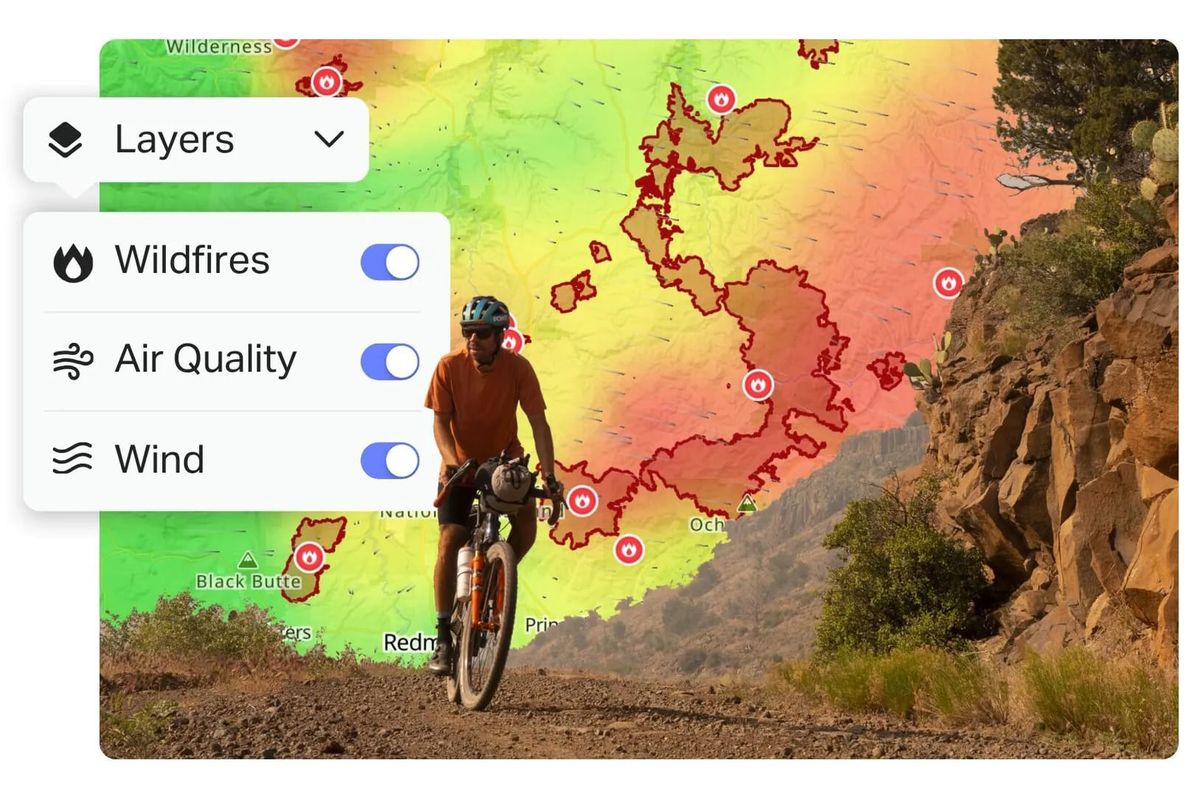 Fire, Wind, and Air Quality in One View: Ride with GPS Gets Serious About Safety