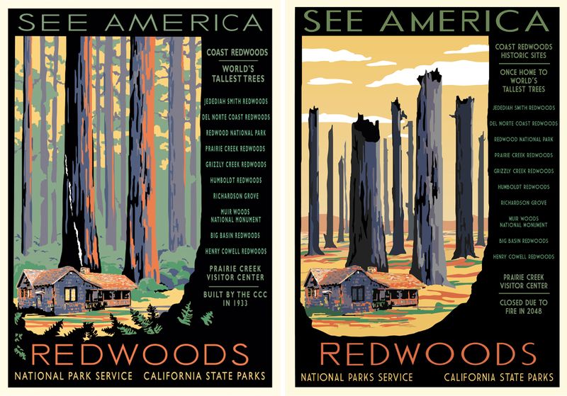 US National Park Post-Apocalyptic Poster
