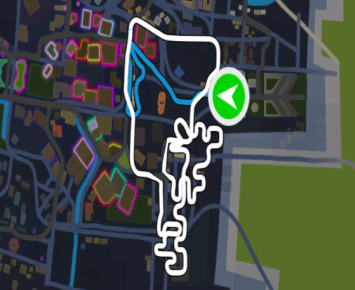 Railways and Rooftops route in Makuri Islands