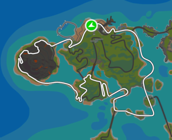 Beach Island Loop route in Watopia