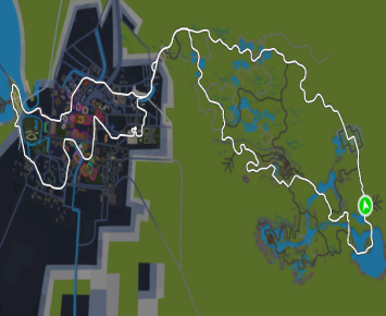 Wandering Flats route in Makuri Islands