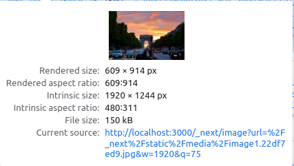 Taille intrinsèque vs taille rendue