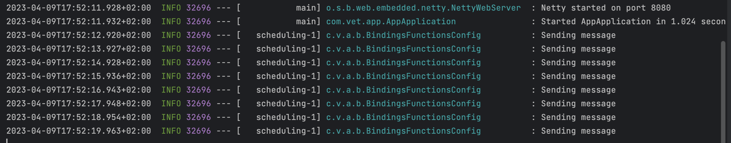 Figure 10 : Logs de l’api