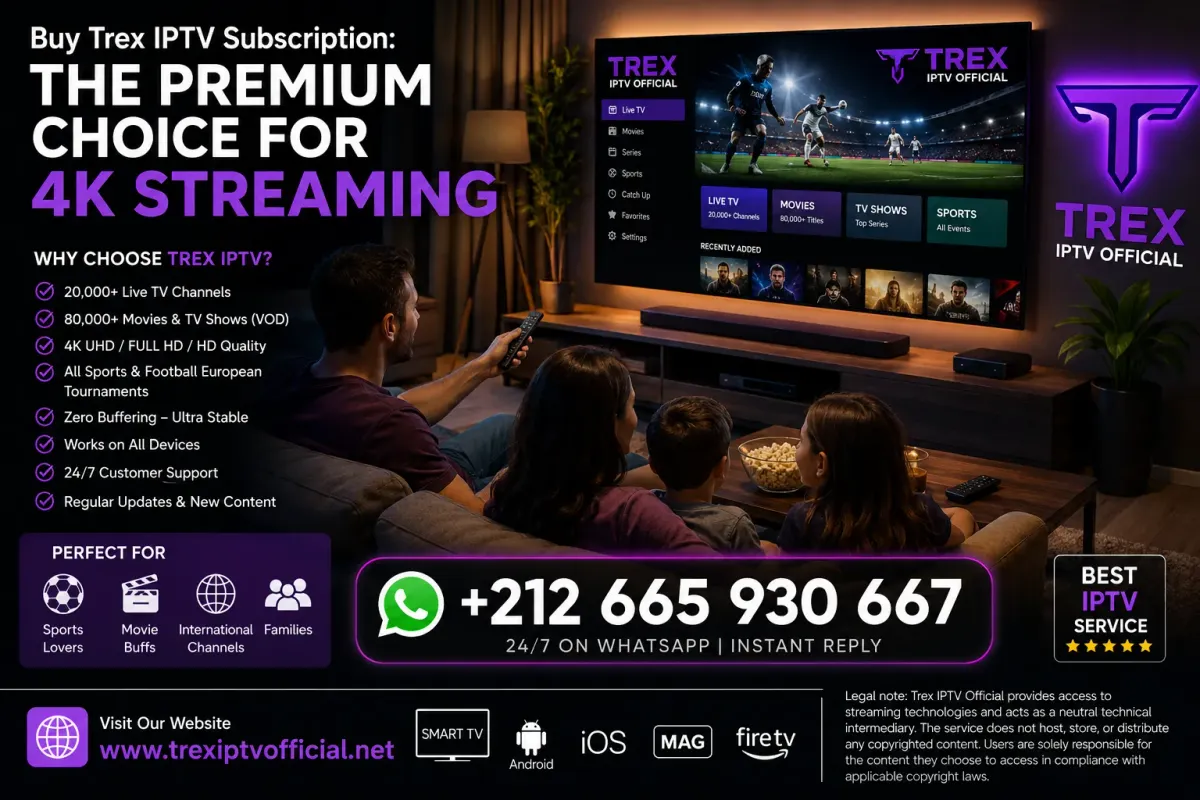 Buy Trex IPTV Subscription Today 1 days Free Trial Available