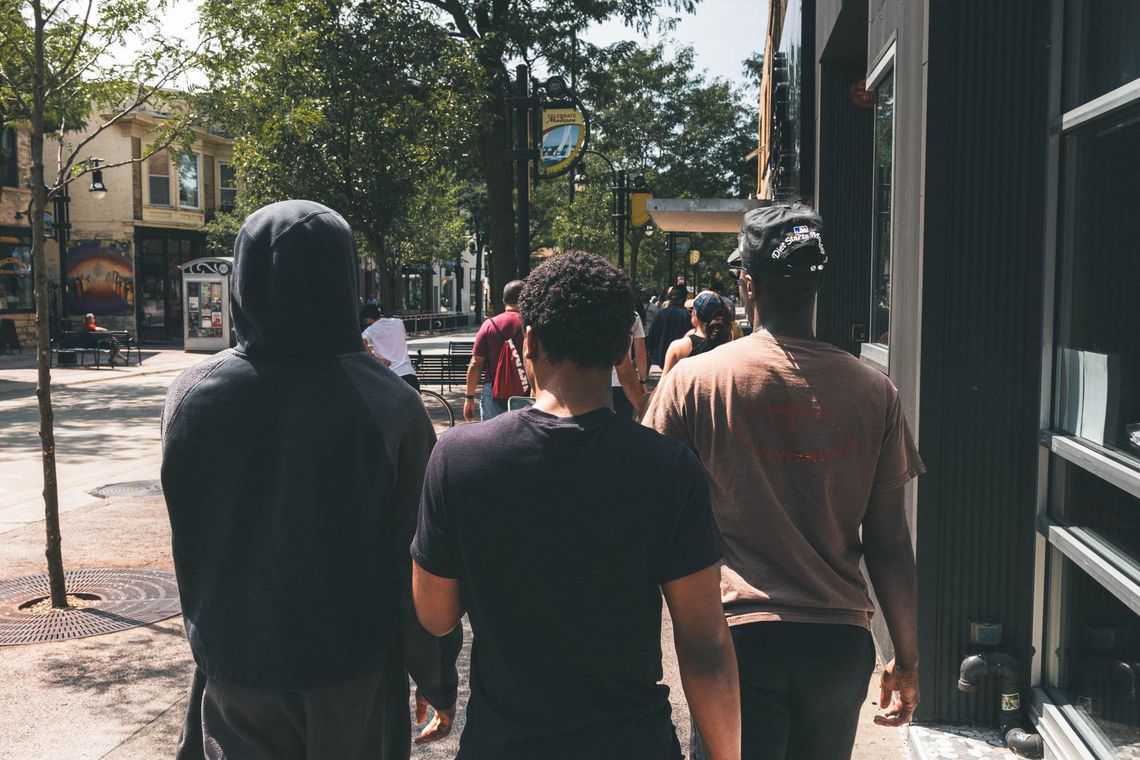 "Three Guys Walking"