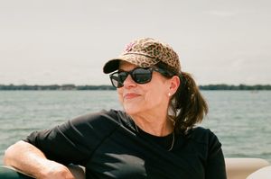 "Woman Smiling, Candid"