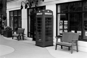 "Antique Phone Booth, Inoperable"