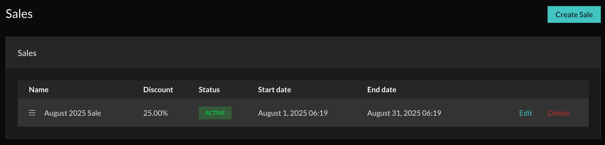 Tebex Control Panel Sales Information