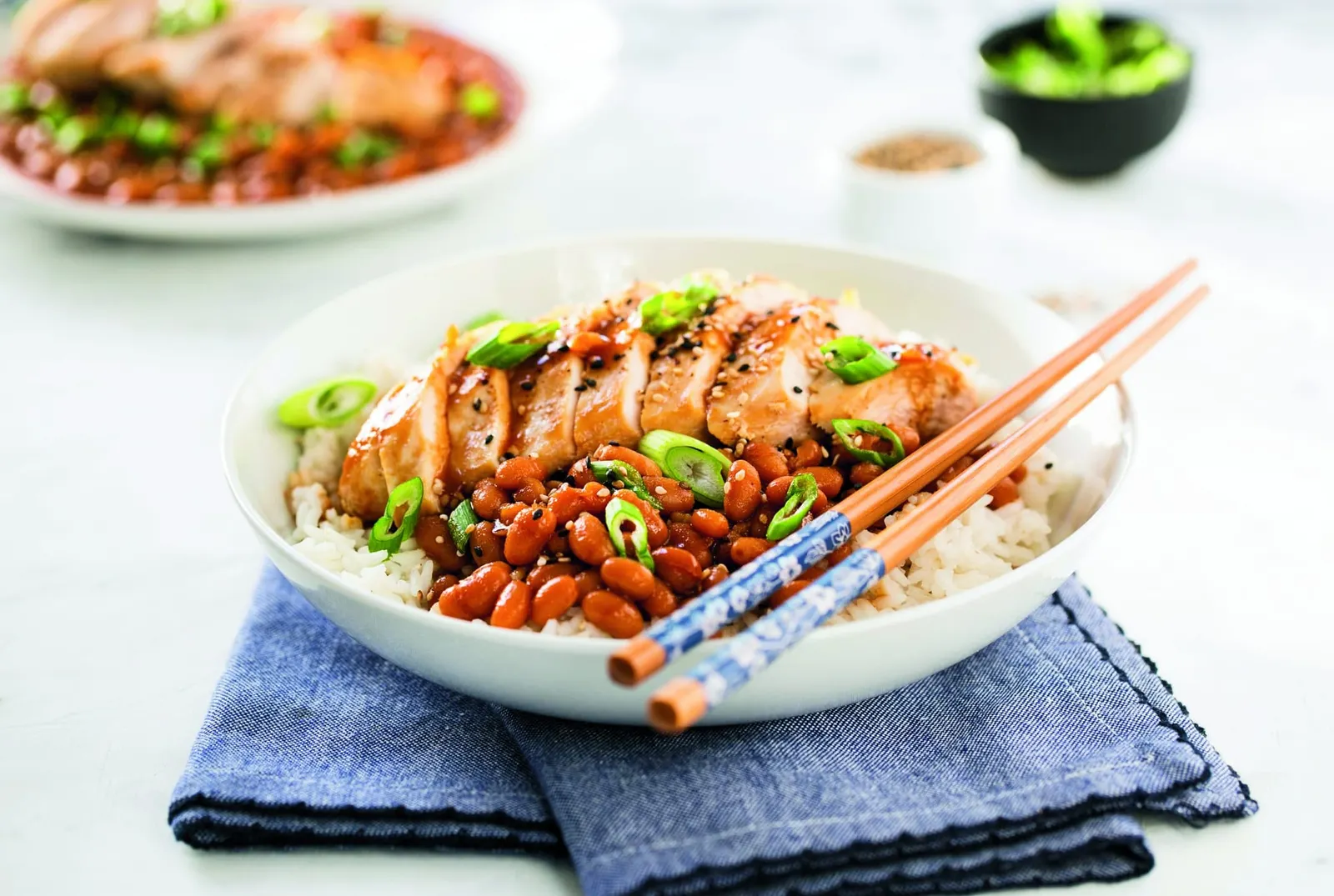 Teriyaki Chicken and Beans