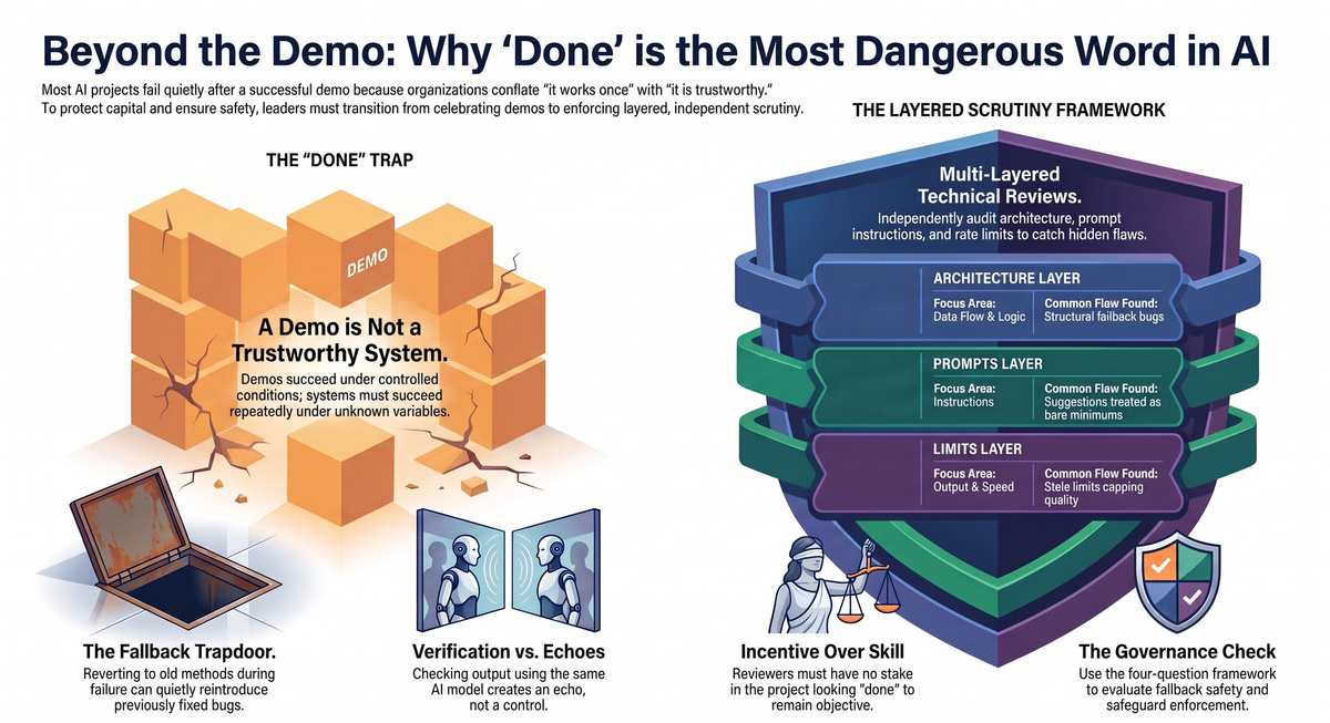 Illustration showing why scrutiny is important when build AI systems