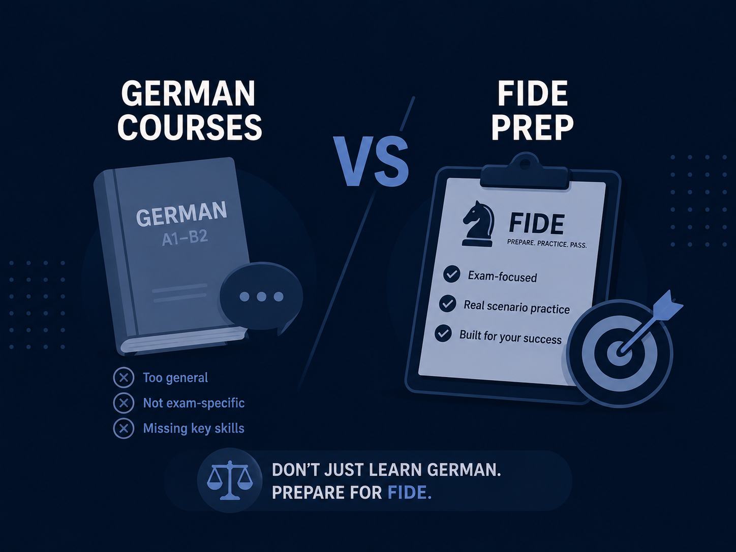 German Courses vs FIDE Prep: When Generic German Doesn't Cut It