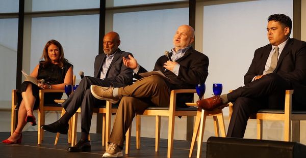 Former Massachusetts Education Commissioner Jeff Riley speaks during a panel discussion at the JFK Presidential Library and Museum