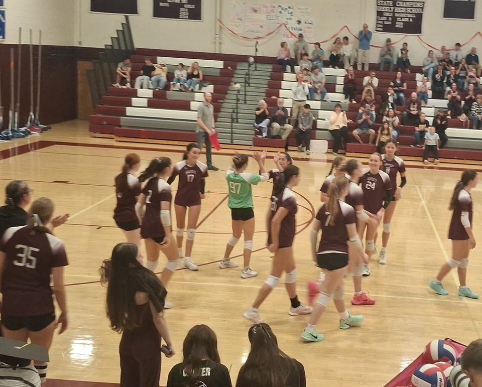 Greely volleyball keeps pounding, blanks Hampden Academy for yet another win