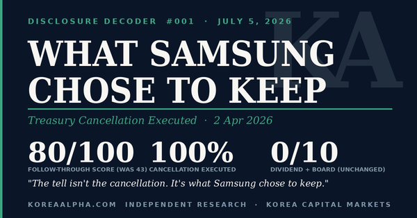 Disclosure Decoder #001: Samsung's ₩16 Trillion Question