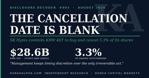 Disclosure Decoder #003: SK Hynix's KRW 40 Trillion Buyback With No Cancellation Date