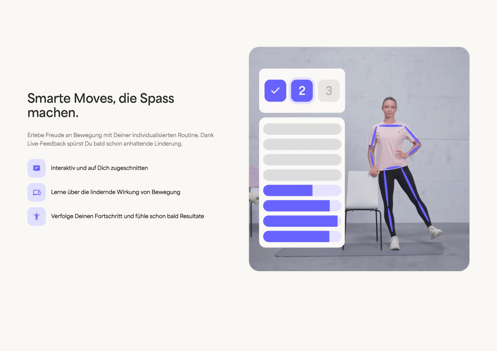 Physiotherapie-Training mit Akina Software.