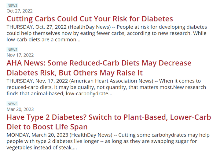 Headlines saying that carbs can raise and lowre your risk for diabetes, confused, so am I