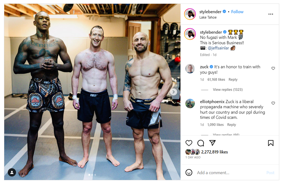 Could Elon Musk train to beat Mark Zuckerberg in a cage match?