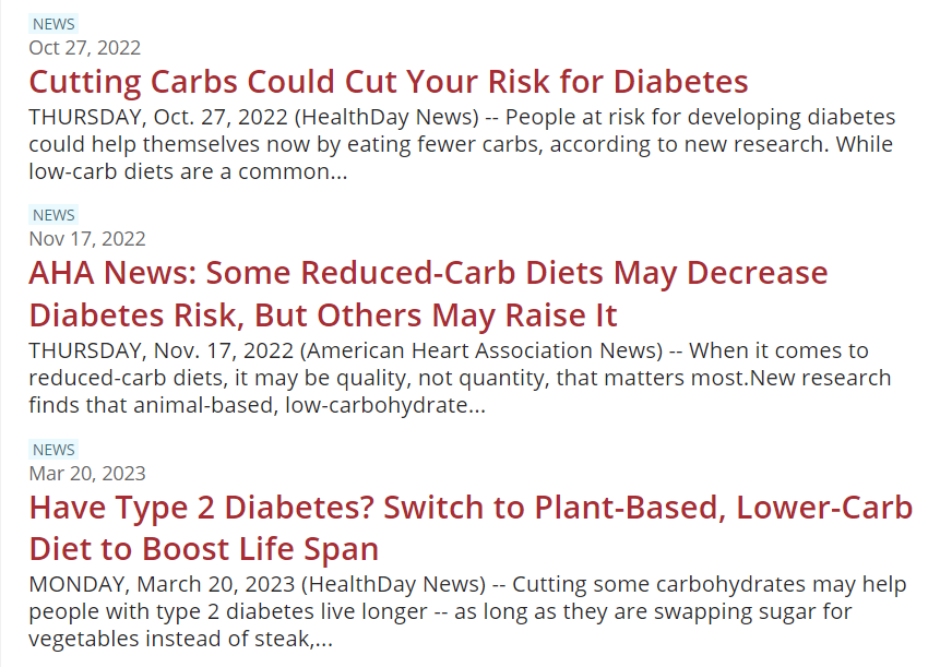 Headlines saying that carbs can raise and lowre your risk for diabetes, confused, so am I