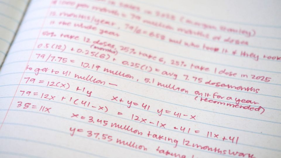 manual math of GLP-1s