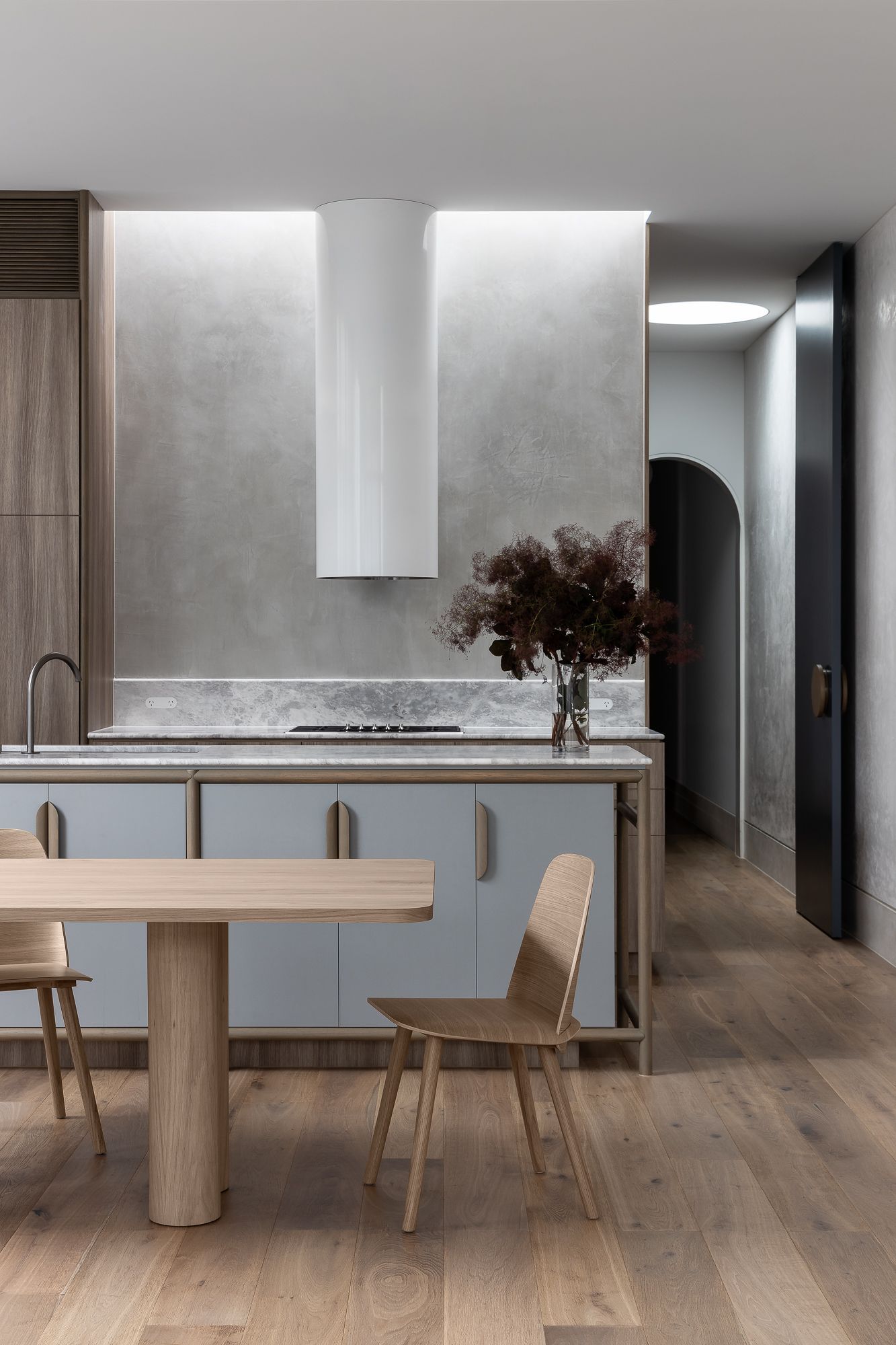 Ripponlea House by Luke Fry Architecture and Interior Design. View of dining room in connection to the kitchen