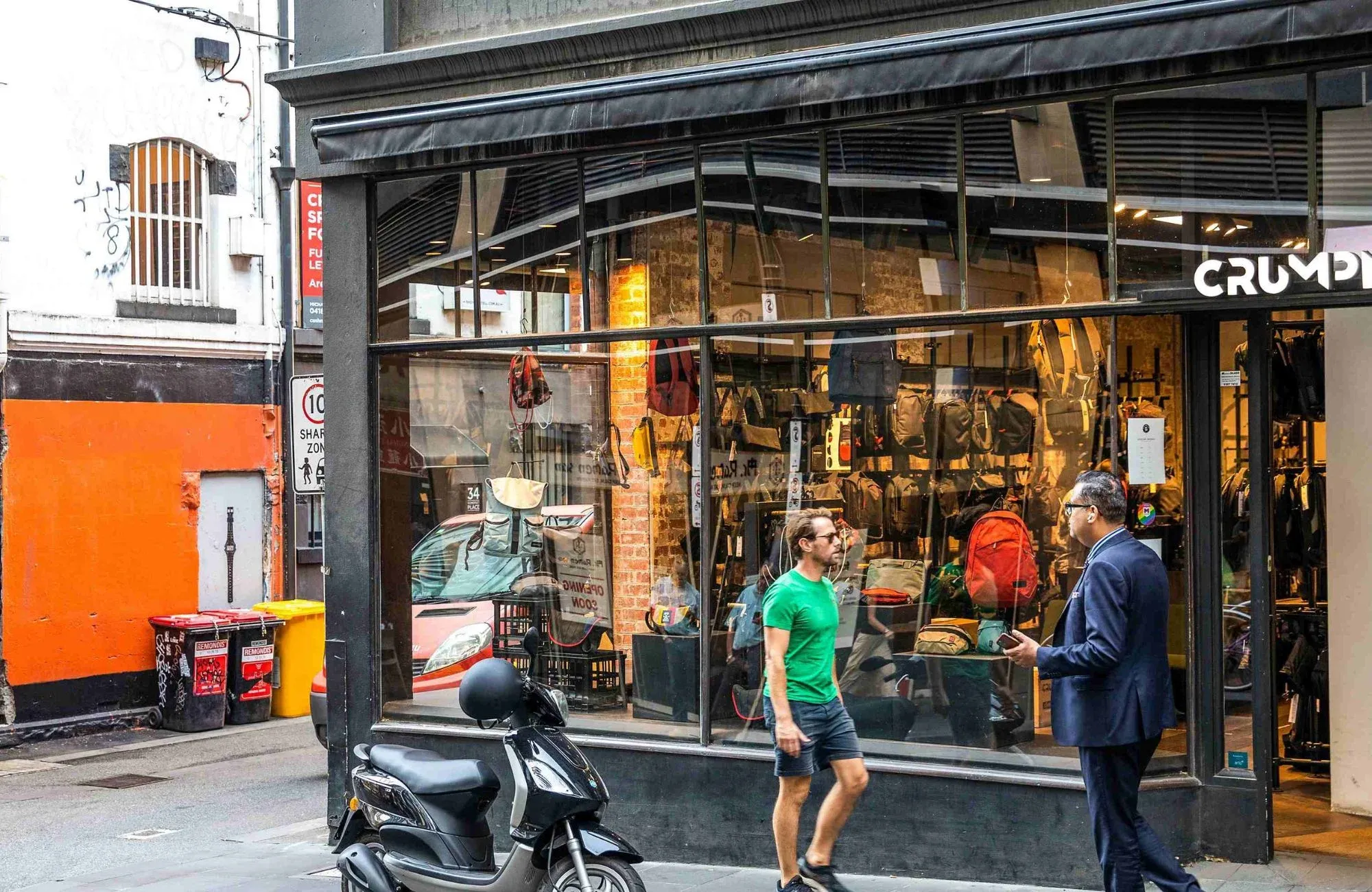 Voco Melbourne Central by IHG Hotels & Resorts.  Lanway views out to shops