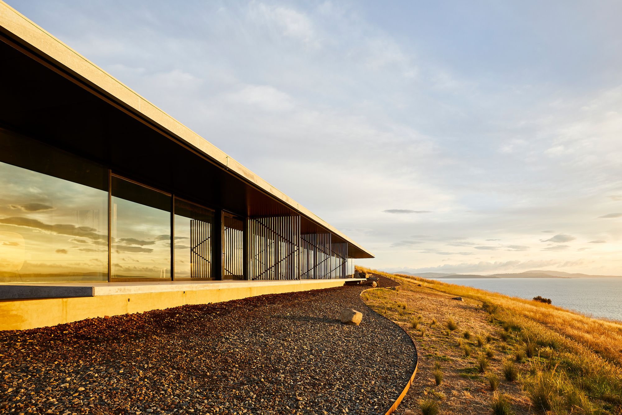 The Point Tasmania. Exteior View featuring The Ponts front facade. 