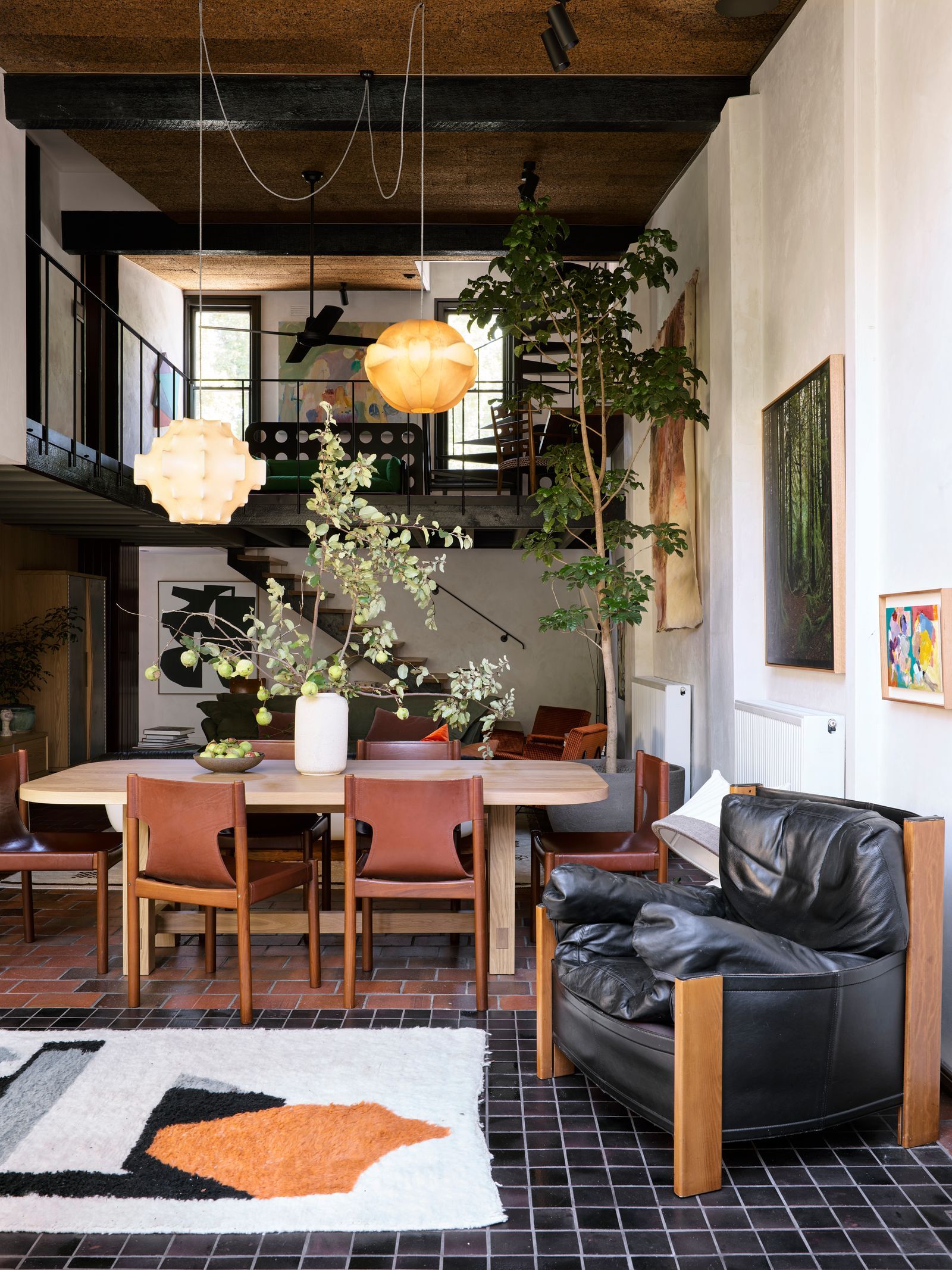 Troye Sivan's house by&nbsp;Flack Studio featuring Cubitt. Living, dining and kitchen area. 