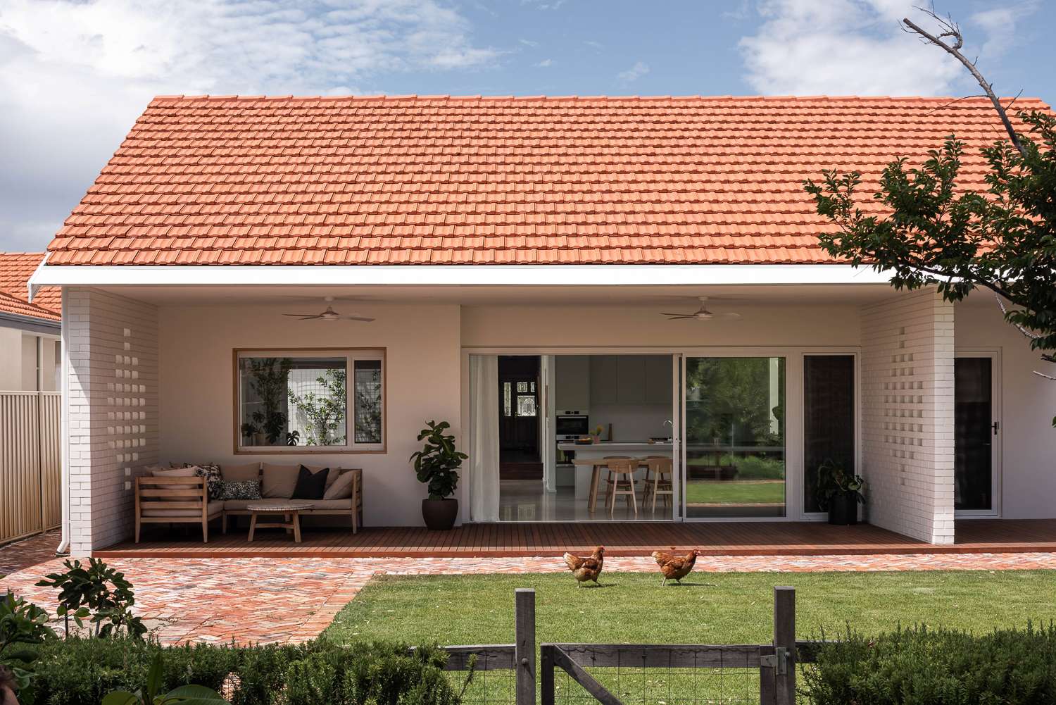 The Third by Dalecki Design showing rear elevation of extension and backyard garden