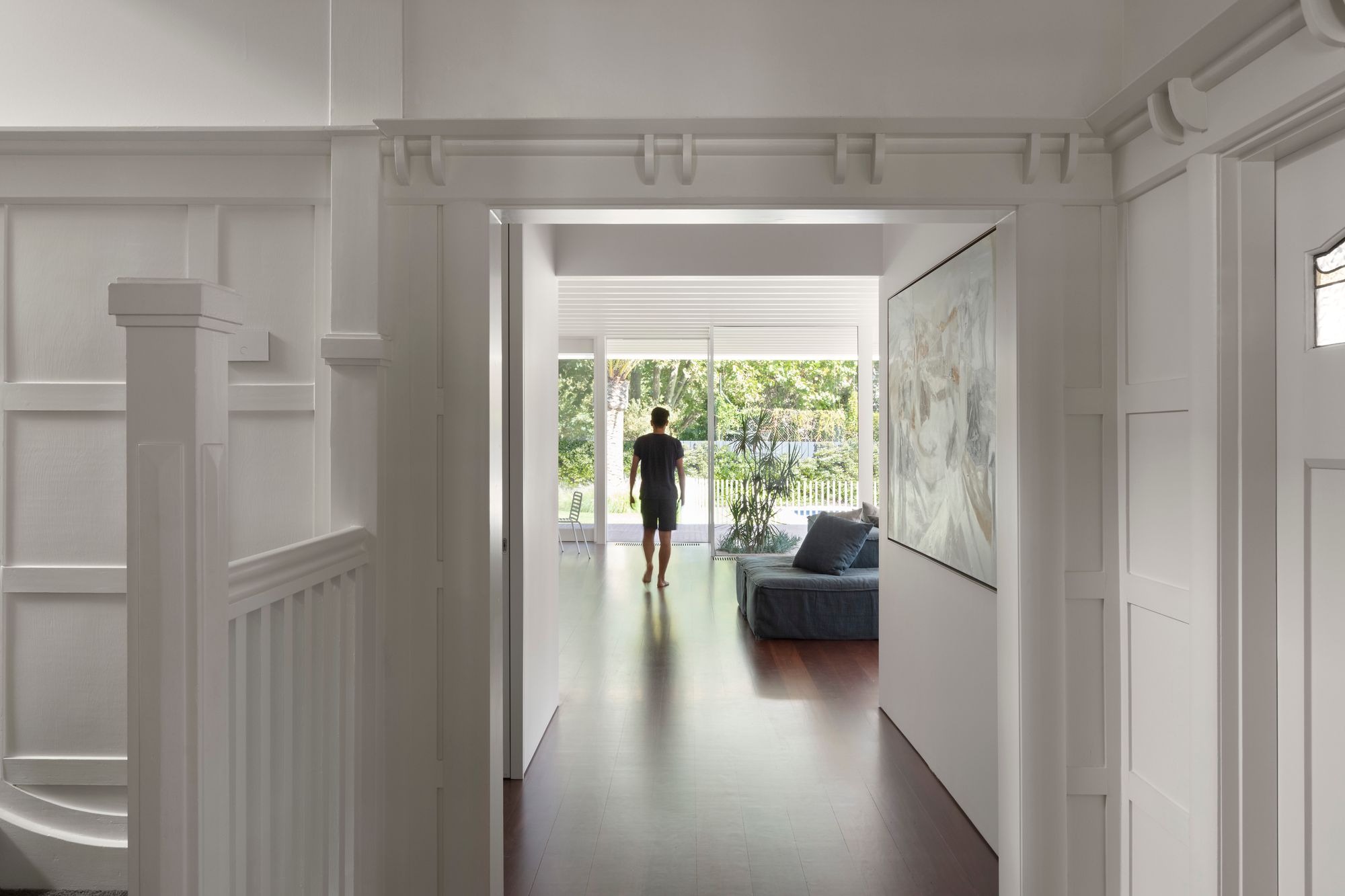 Elwood House by AM Architecture showing the connection of old and new internally
