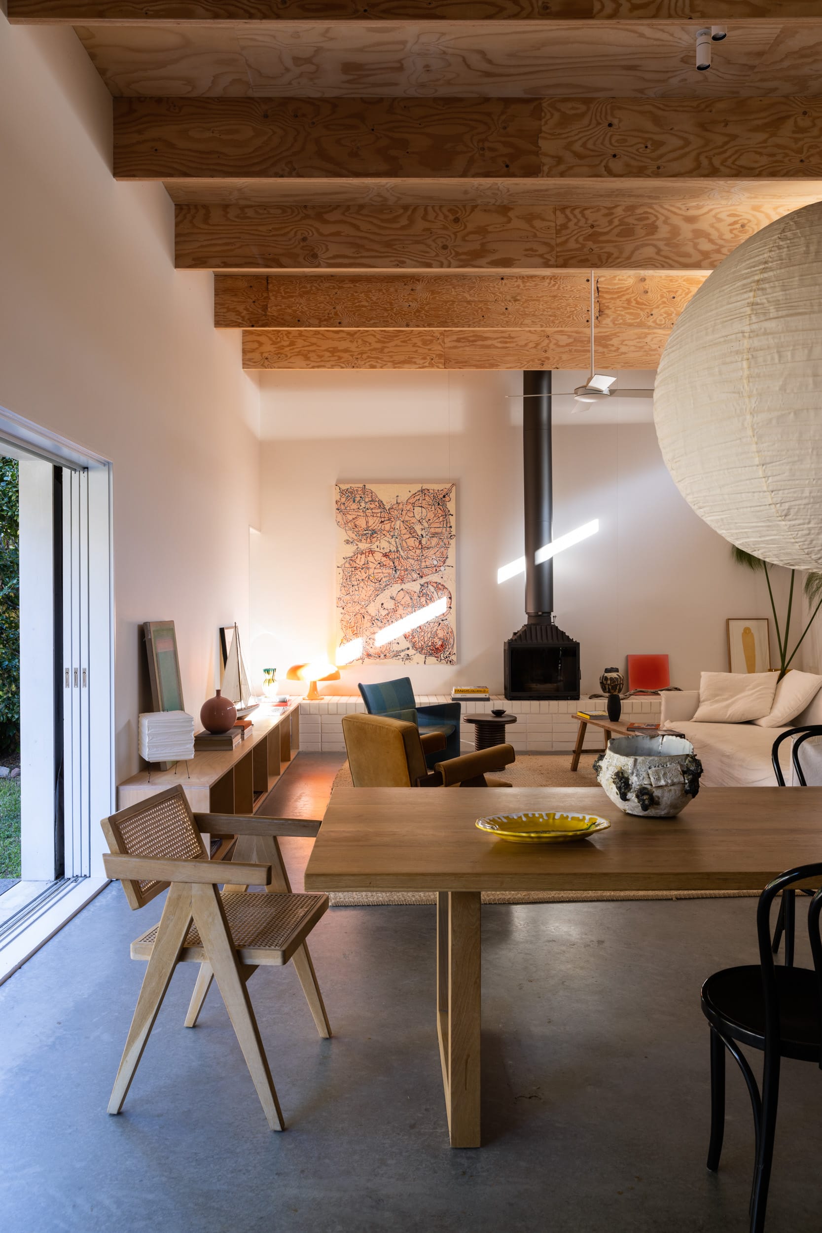 Drip-Dry House by Marker Architecture & Design. An interior shot of this beach house showing the open plan dining and living area