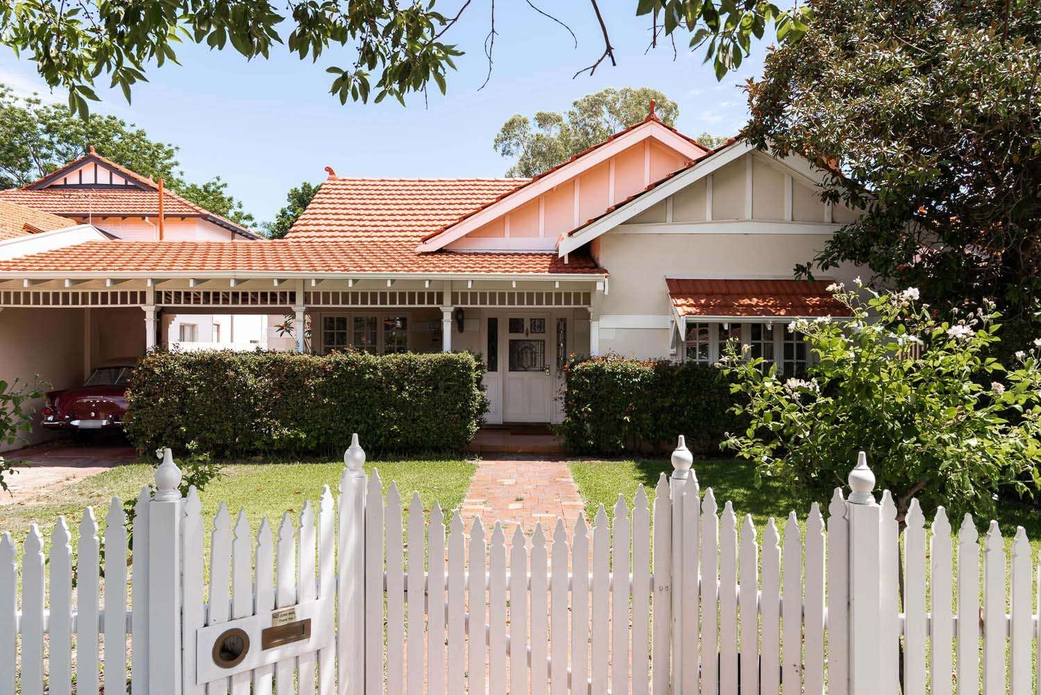 The Third by Dalecki Design showing street elevation and entry to this renovated cottage design in Western Australia