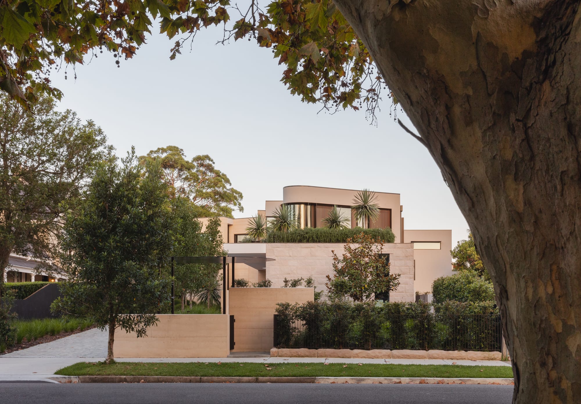 Kenneth Street by Design Studio Group showing the street facade of the two storey dwelling