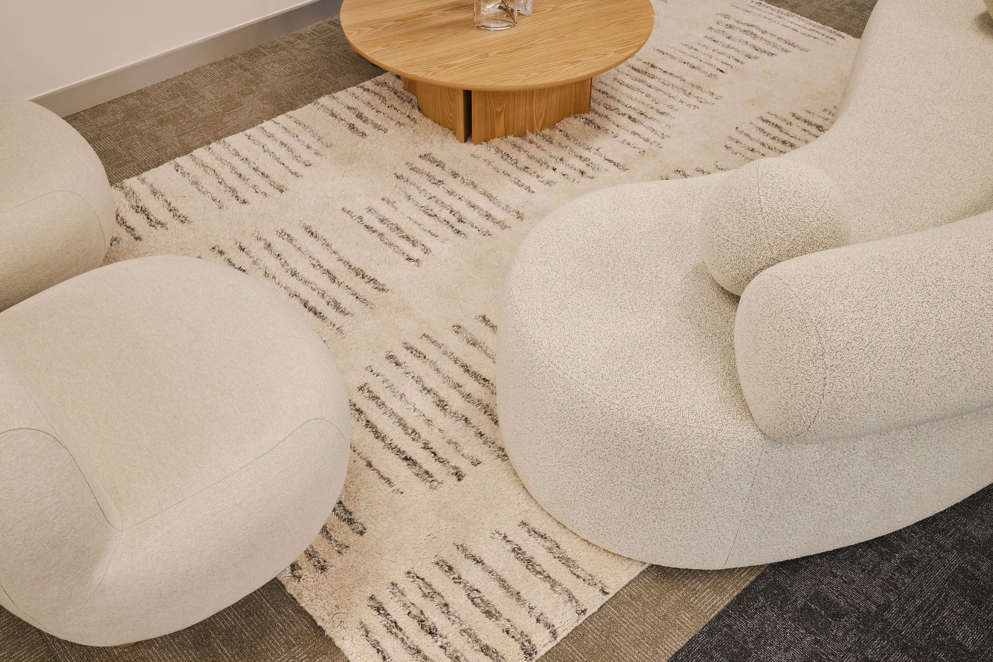 Project River Room by M&E Interiors, featuring two custom designed side tables.