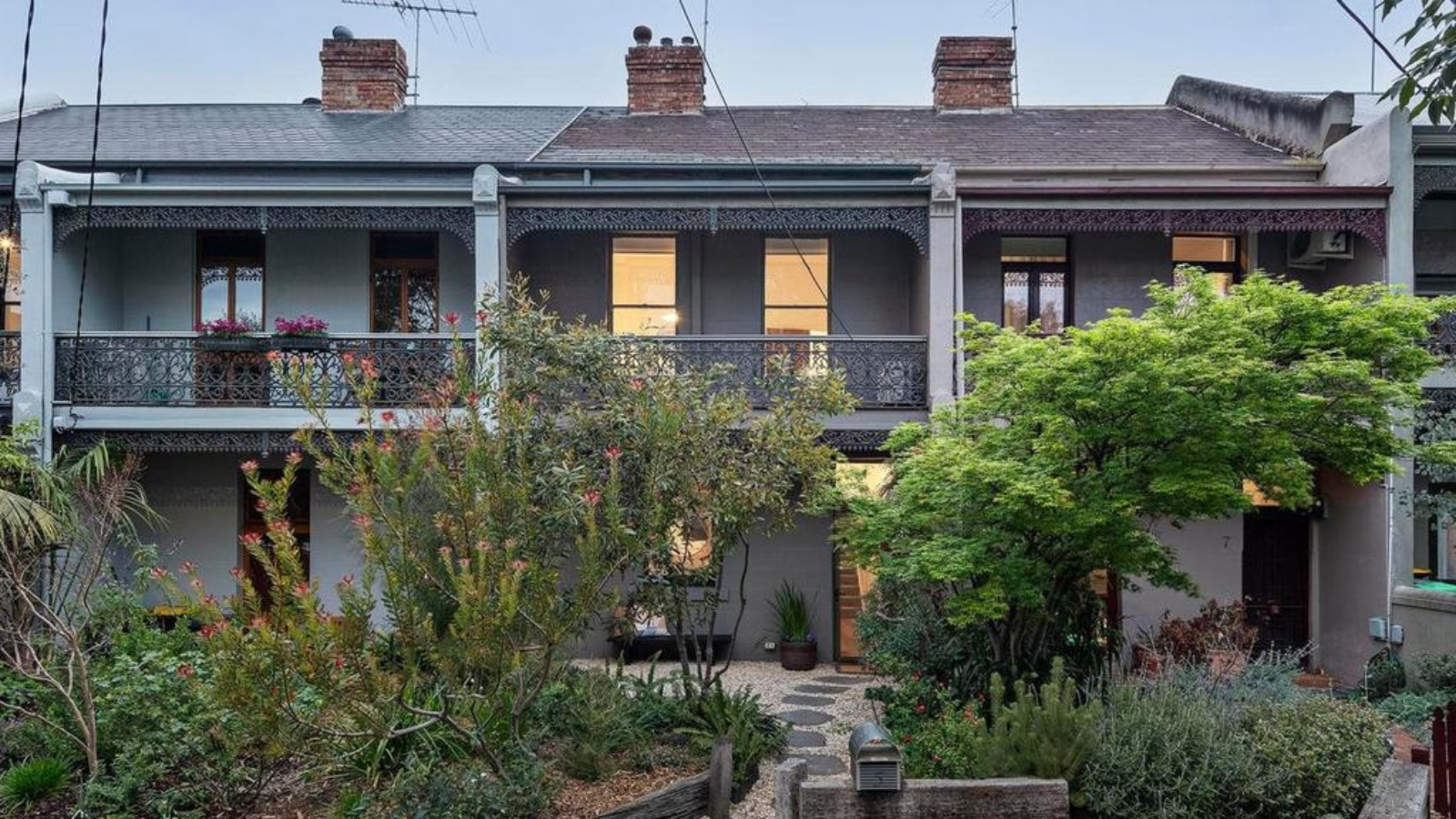 A charming North Melbourne terrace selling for $1.4-$1.5m.