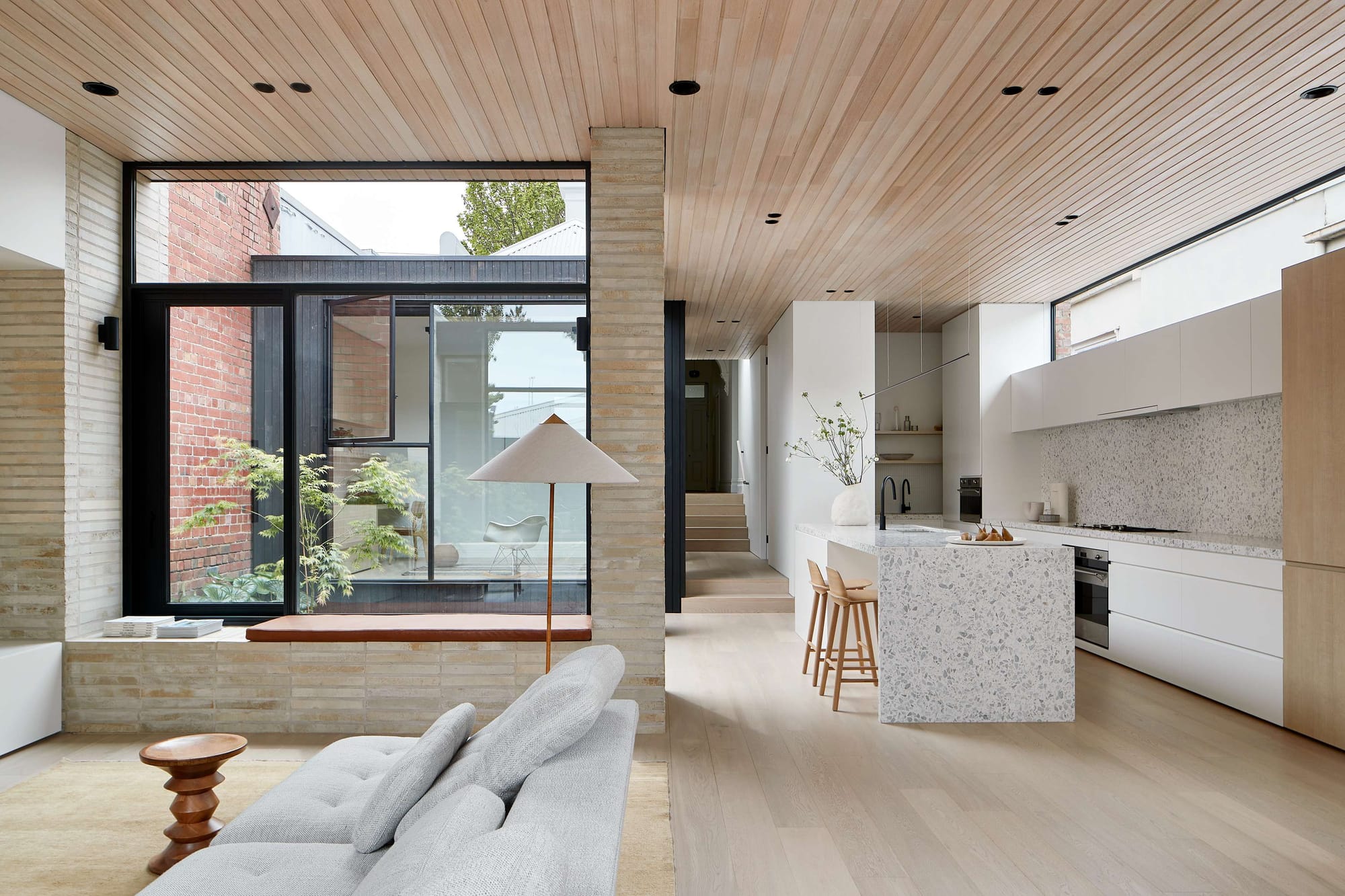 Architect-designed dining space highlighting spatial planning, material selection and interior detailing