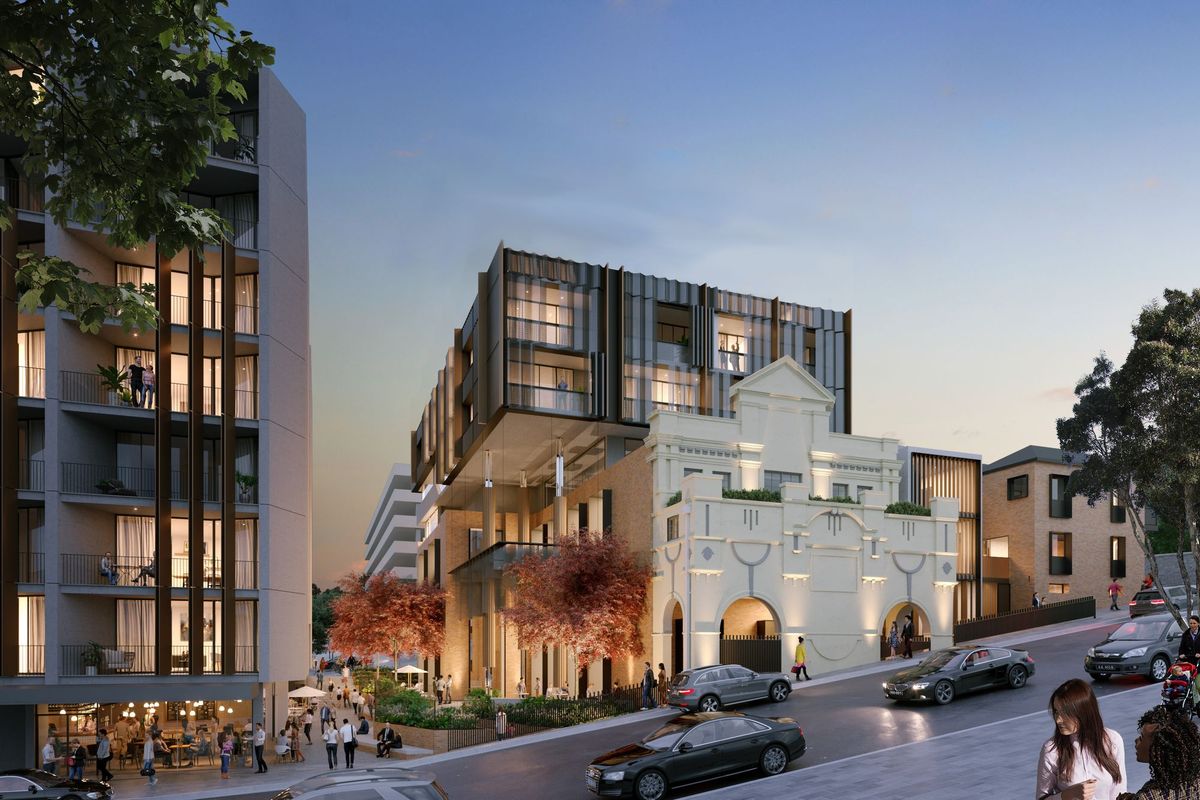 East End 2 by CKDS Architecture.  Building complex during the evening hours.