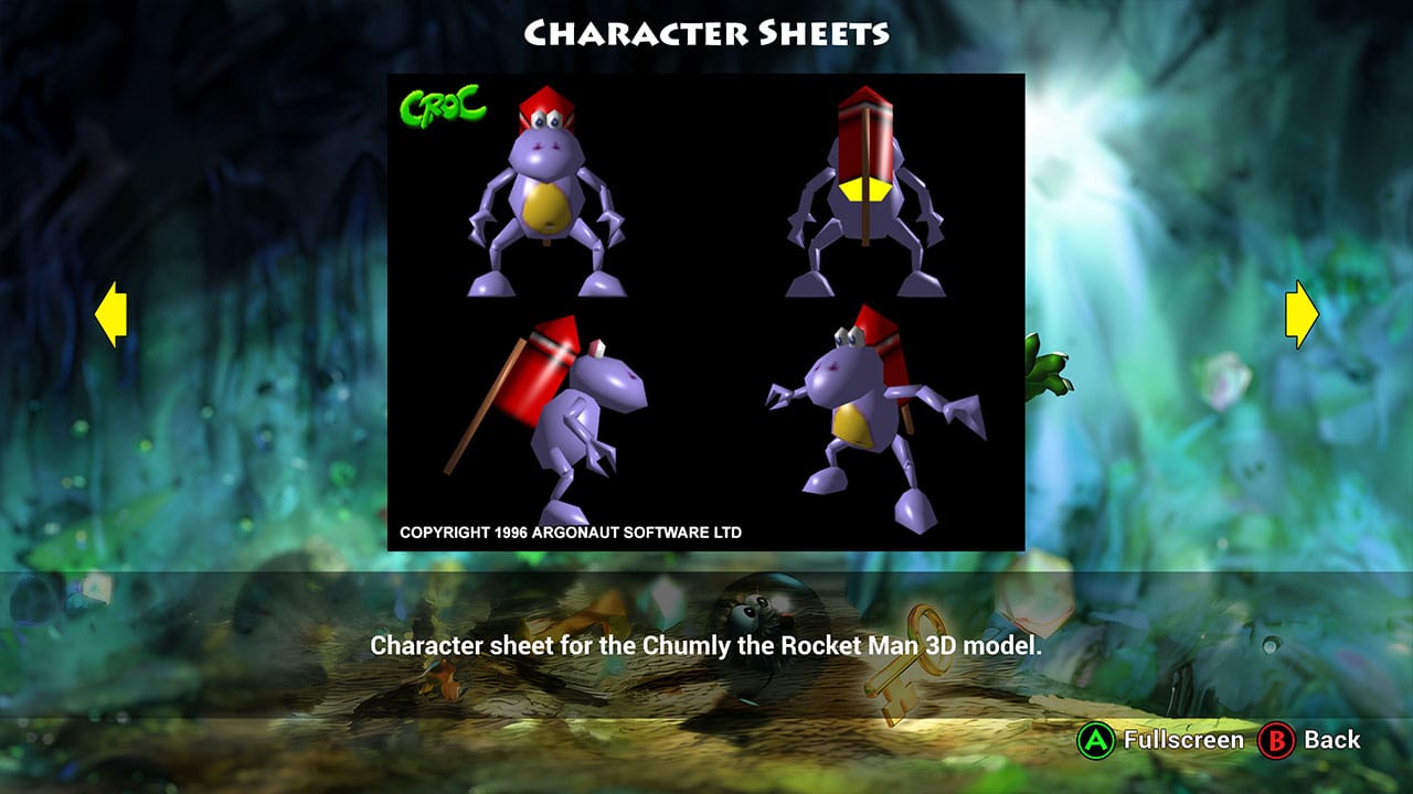 A character sheet for Chumly the Rocket Man